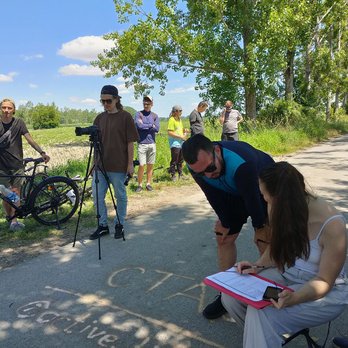 На гонке друзей в качестве секунданта))