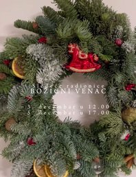 Мастер-класс с флористами TRAVA 
Венок из живой ели с украшениями