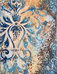 «Интерьерное панно Mixed Media с узором и фактурами»