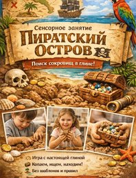 🏴‍☠️ Пиратский остров. Поиск сокровищ в глине💎